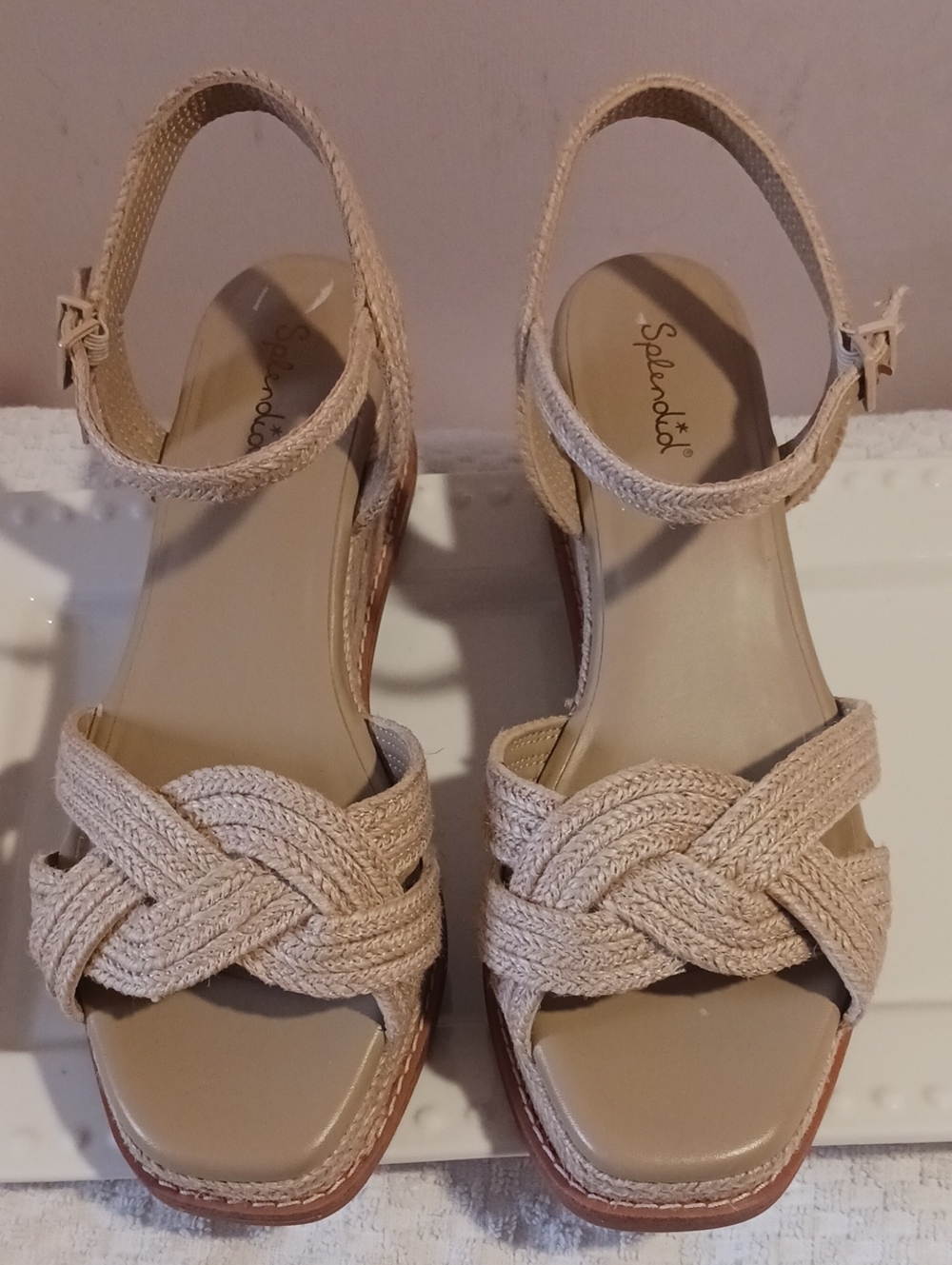 Gorgeous! Splendid Women's Tan Braided Platform Wedge Sandals ⚜️